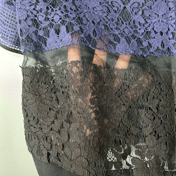 Rebecca Taylor Silk and Cotton Patchwork Lace Mixed-Media Top size 8 - Picture 11 of 15